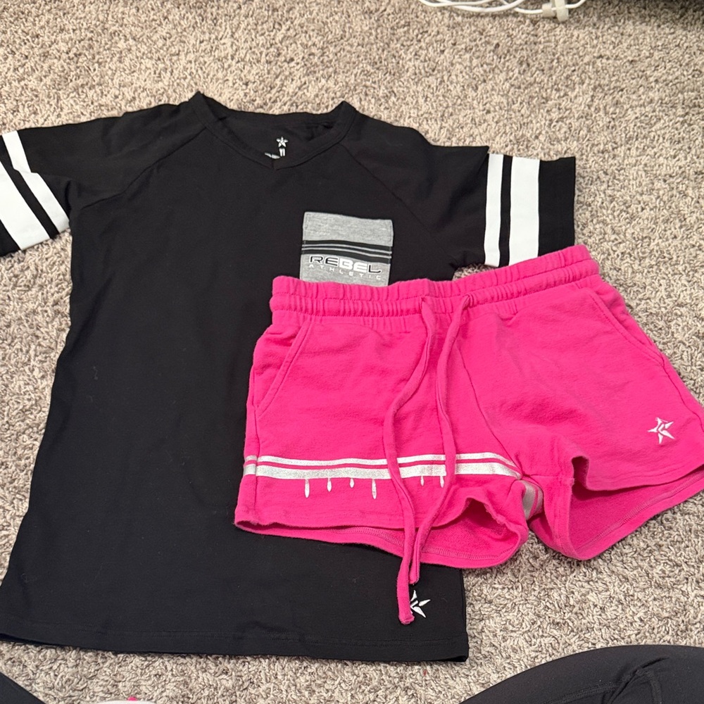 Rebel Athletic Black and Pink Set